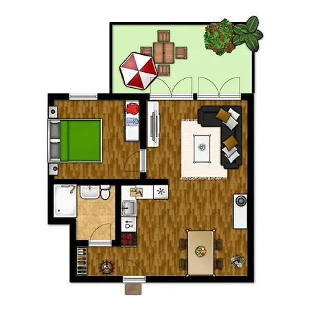 Апартаменты Hanseresidenz I Whg 04 Больтенхаген